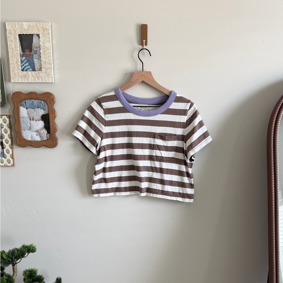 Madewell Cropped Pocket Tee in Stripe - Picture 5 of 7